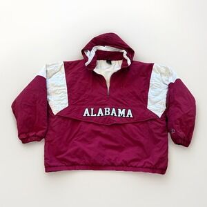 Vintage Alabama Crimson Tide Starter Jacket Pullover Hooded Mens XL Y2k